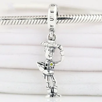 

Original Vintage Cute Pixar Toy Story Woody Pendant Beads Fit 925 Sterling Silver Bead Charm Pandora Bracelet Bangle Diy Jewelry