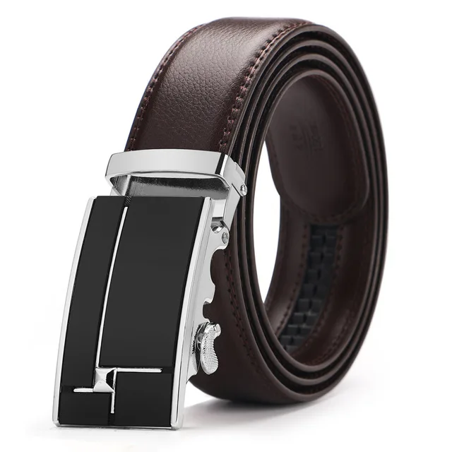 630C LAUWOO новейшая мода мужской ремень Топ Корова Натуральная кожа Автоматическая Пряжка ремни для мужчин повседневные ceinture homme - Цвет: 630C