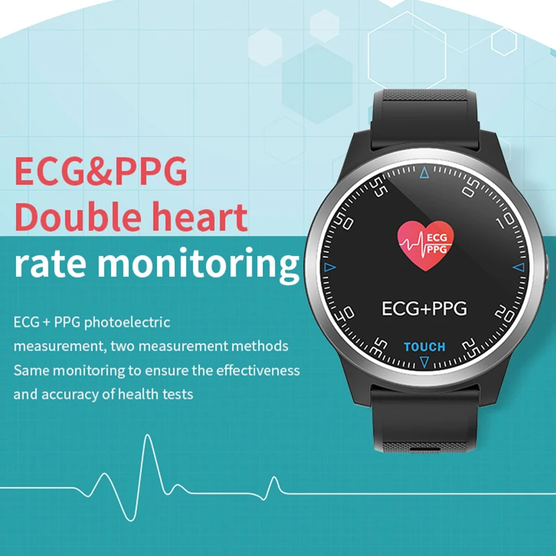 Watch ECG PPG smartband blood pressure smart bracelet KINYO 1.3 inch heart rate sport wristband men pk n58 e18 smart band
