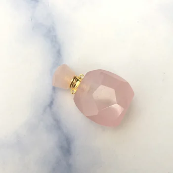 

Pink Perfume Necklace Small Decorative Essential Oil Diffuser Double Buckle Necklace Aromatherapy bottles Give Drop Bottle