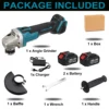 388VF 125mm Cordless Electric Angle Grinder Cutting Machine Power Tool 15000Mah Lithium-Ion Battery 4 Speed DIY Cutting Machine 6