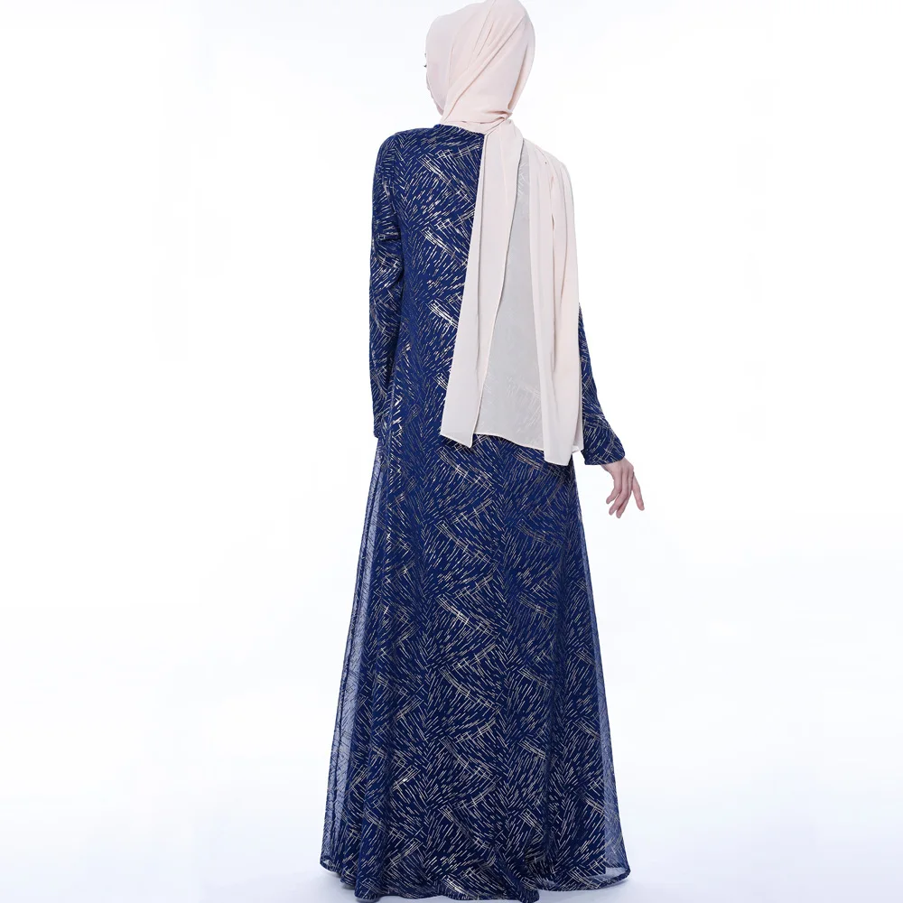 Роскошные Блестки Vestidos Compridos абайя, кафтан элегантное женское вечернее платье мусульманский хиджаб платье Caftan Eid платья Рамадан платье без рукавов Femme