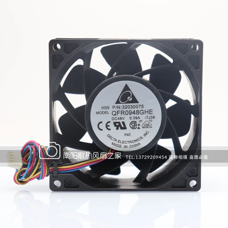 Оригинальный QFR0948GHE 9238 48V 0.39A 9 см 4-провод PWM двойной шариковый вентилятор
