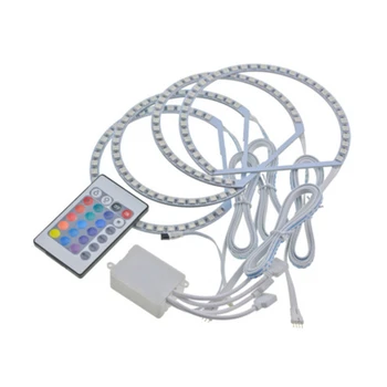 

4X131mm Car Colorful RGB LED Angel Eye Aperture Kit for BMW- E36 E38 E39 E46 1990-2003