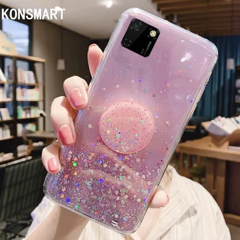 

KONSMART Case For Huawei Y5P Luxury Glitter Star Clear Y5P 5.45" Silicone Soft Phone Case For Huawei Y5P 2020 Stand Back Cover