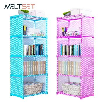 

4/5/6 Layer Simple Bookshelf Easy Assembled Storage Shelf For Books Floor Standing Bookcase Storage Cabinet Home Organizer