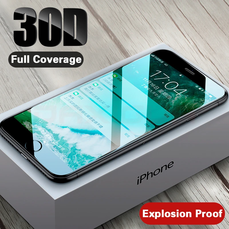 Защитное стекло закаленное 30D для iPhone 6/6S/7/8 Plus/XR/XS/11 Pro Max|Защитные стёкла и плёнки| |