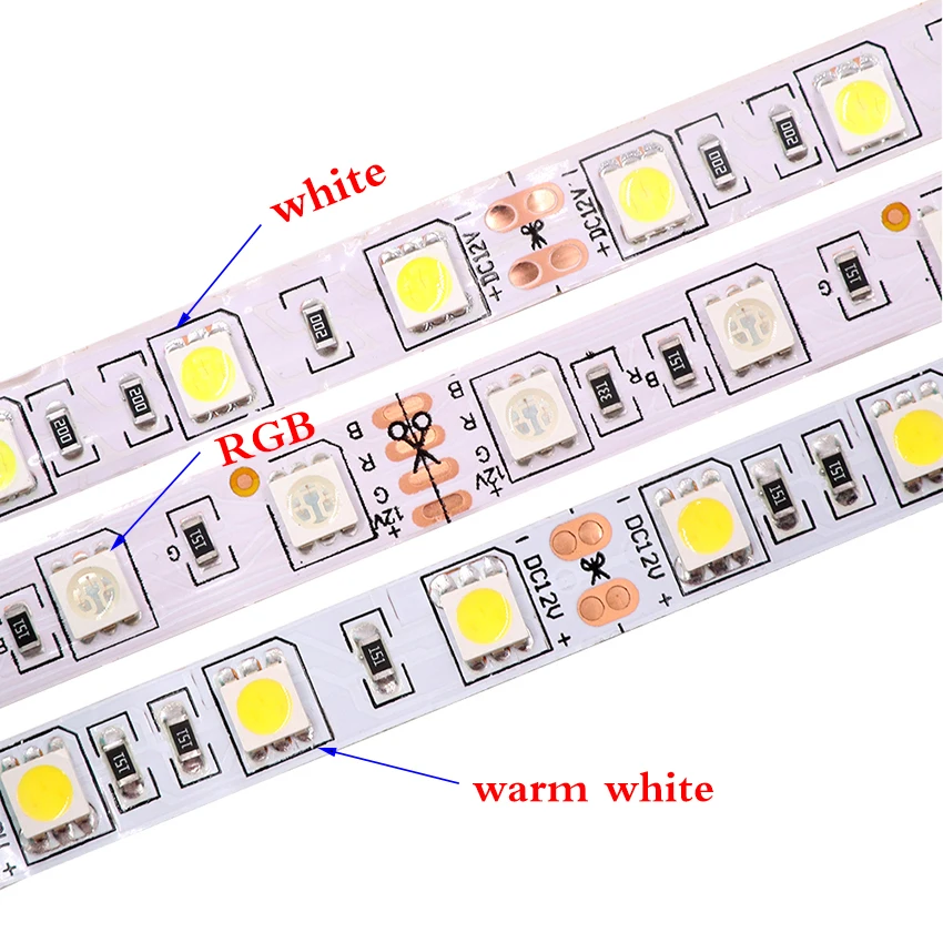 Светодиодная ленсветильник 5054 5050 SMD 2835 LED 60 светодиодов 5630 12 В постоянного тока