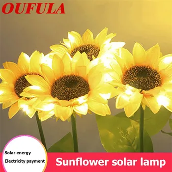 

OUFULA Solar Lawn Lamps Sunflower Waterproof Landscape Light Outdoor Light Control Induction Courtyard
