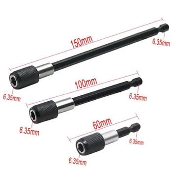 

3 X Hexagonal Electric Drill Extension Rod Quick Release Self-Locking Connection