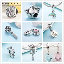 Весенняя коллекция, радуга любви, Висячие Подвески, подходит для 925 стерлингового серебра, браслет, ожерелье, сделай сам, подвеска для ювелирных изделий Memnon