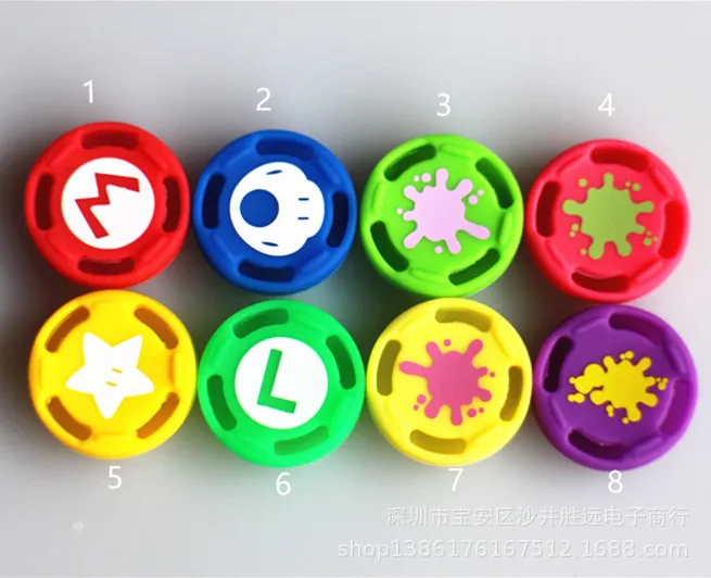 

Switch NS Pro Handle Silicone Cap PS4 Pushbutton Caps PS3 Rocker Hat Super Mario Set