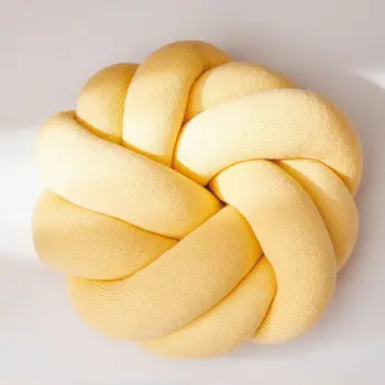 

Nordic Style Knot Pillow Cushion Ball Handmade Solid Color Plush Throw Stuffed H55A