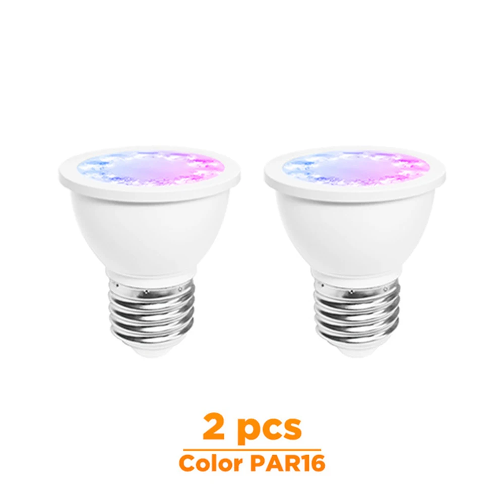 5W par16 E27/e26 лампа zigbee умный дом rgb+ cct прожектор работает с amazon ECHO plus smartThings hub белый 2700-6500K - Испускаемый цвет: 2 Pcs  Color Par16