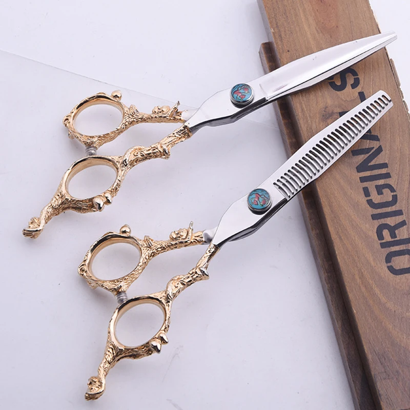 Hairdressing Scissors Hairdressing Scissors Monkey Cut Gold Plated Scissors Bangs Scissors Flat Cut Teeth Scissors Haircut 1 Hairdressing Scissors Hairdressing Scissors Monkey Cut Gold Plated Scissors Bangs Scissors Flat Cut Teeth Scissors Haircut 5