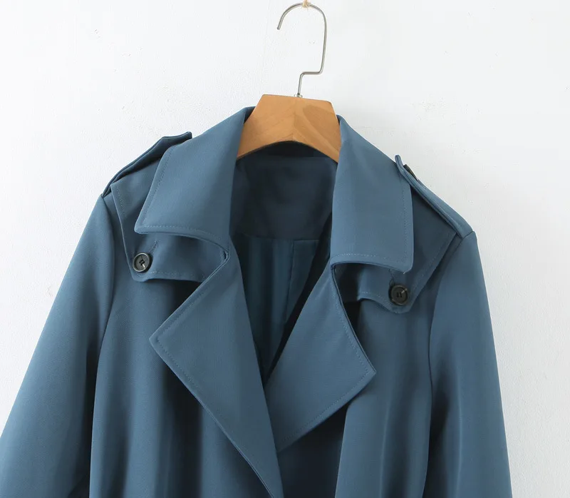 

Western Style WOMEN'S Dress 2019 Autumn & Winter New Style Elegant-Style Loose-Fit Belt Trench Coat Women's