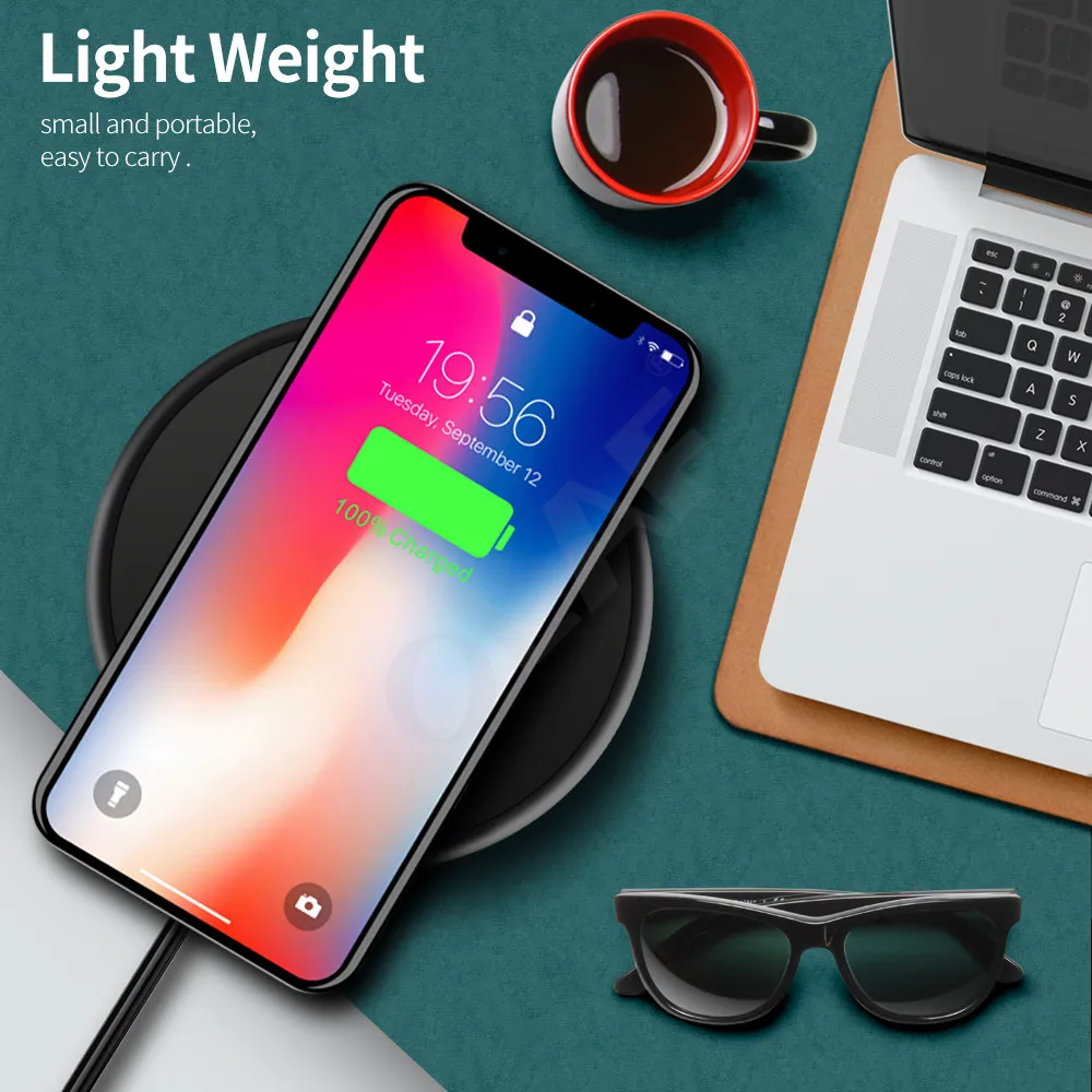 Олаф Qi Беспроводное зарядное устройство для iPhone 11 X Xs Max 8 10 Вт быстрая Беспроводная зарядная площадка для samsung S10 Note 9 AirPods Xiaomi зарядное устройство