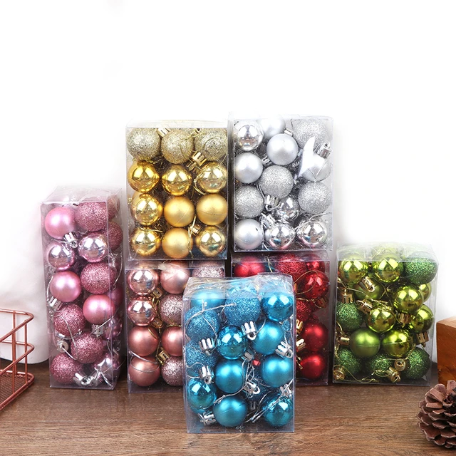 36pcs Christmas Balls 4cm Christmas Tree Ornaments Balls Xmas Decor Hanging  Tree Pendants New Year Gift Noel Clearance Sale - AliExpress