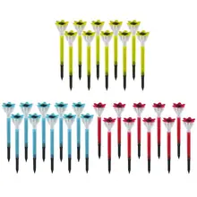 Работающая на солнечной энергии газонная светодиодная Спайк Цветочная лампа Водонепроницаемая Ландшафтная садовая ярдов