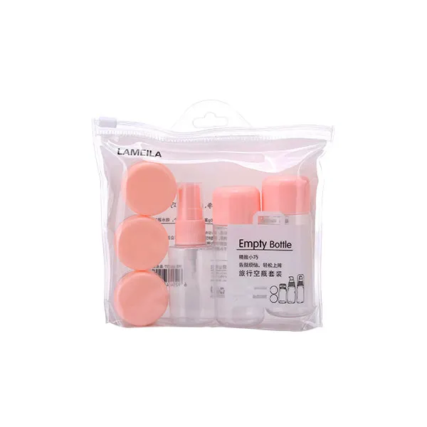 Pink 8 шт. контейнер для косметических средств дорожные бутылки для многоразового использования набор пустых распылительных бутылок набор бутылочек для ухода за кожей упаковочная коробка для продуктов спрей-бутылка - Цвет: Pink