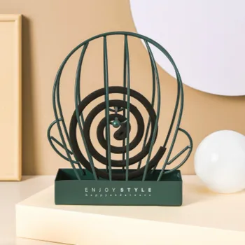 

Nordic Mosquito Coil Frame Storage Rack Cactus Wrought-iron Wall Hanging Shelf Organizer Incense Burner Ornament Home Decor