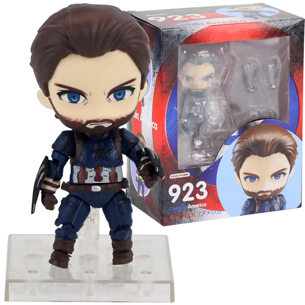 Nendoroid Мстители Бесконечность войны капитан Америка 923 мультфильм игрушка фигурка Модель Кукла подарок