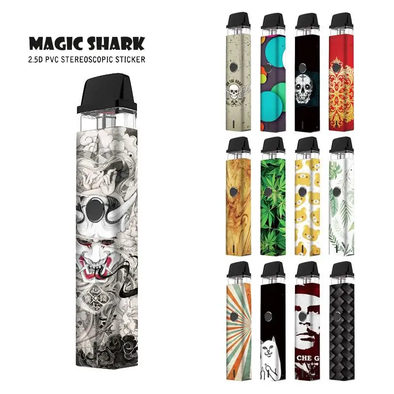 Magic Shark Hot Sale Wood Skull Evil Leaf Anime Flower Cat 3M Wrap Film Skin Sticker Case for Vaporesso Xros2 Xros II | Мобильные