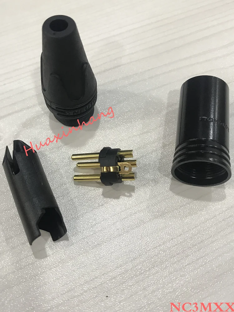 black 20 шт./лот 10 шт. NC3MXX и 10 шт. NC3FXX для NEUTRIK мужской и женский набор 3 Pin XLR разъем withe высокое качество - Цвет: black