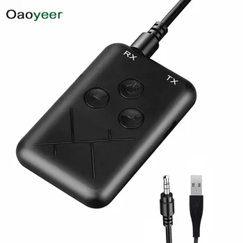 

New 2 in 1 Wireless Bluetooth 4.2 Adapter Stereo Audio Transmitter Receiver Music MP3 TX RX Adapter For TV Car Speaker Computer