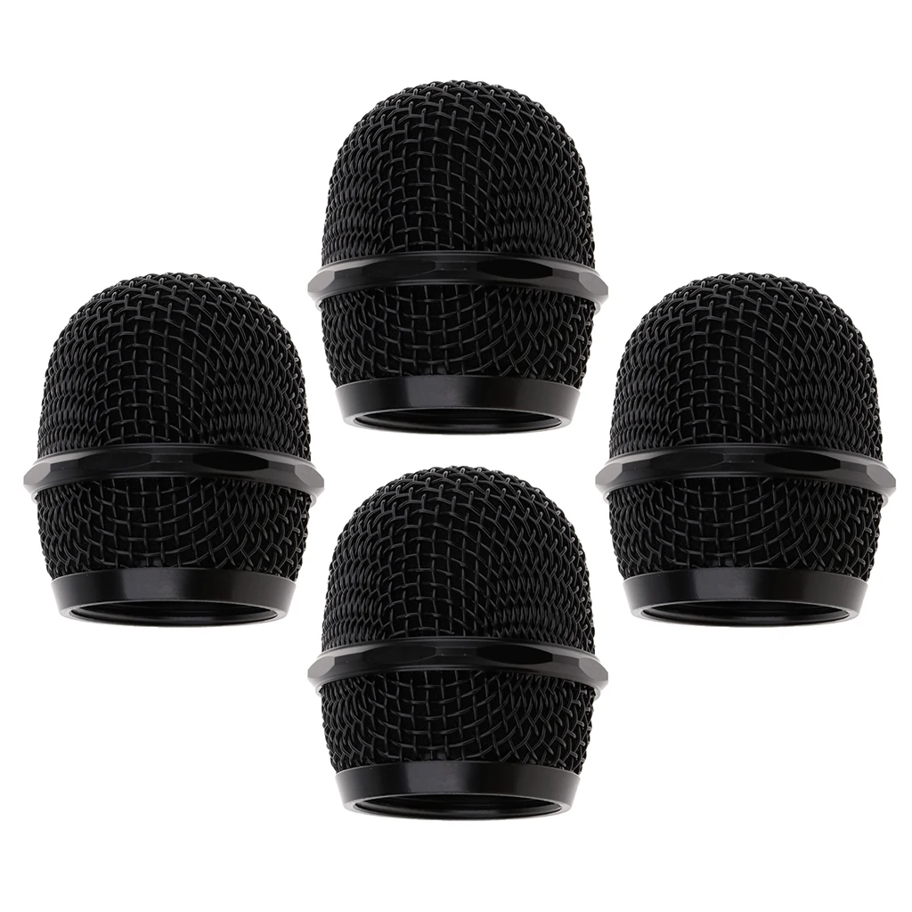 4xBlack микрофонная решетка микрофон Сетка Крышка для Беспроводной ручной микрофон