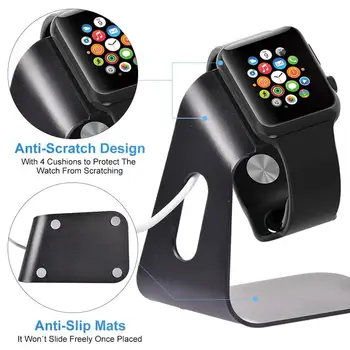 

Wireless Charging Portable Aluminum Alloy 45-degree Angle Stand No Vibration Cordless Charger Charging Device For IWatch