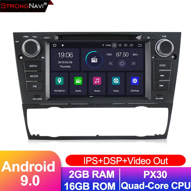 Flash Deal IPS DSP Car Multimedia player Android 9 4+64G GPS navigation radio Stereo  For bmw e90 E91 E92 FM Radio wifi BT 2