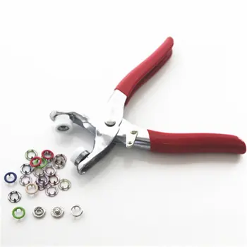 

100pcs Metal Prong Snap Buttons Fasteners Press Studs Poppers Baby Romper Buckle Snap+1pc Plier Tool