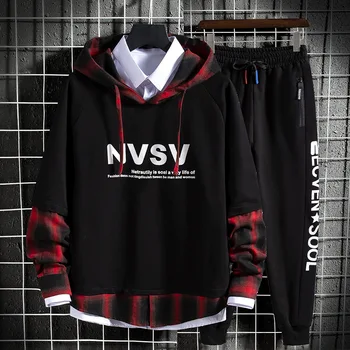 

Sweater Male Lian Hoodie Autumn 2019 Trend Handsome Match One Set Men's Wear Chao Brand Leisure Long Sleeve Suit