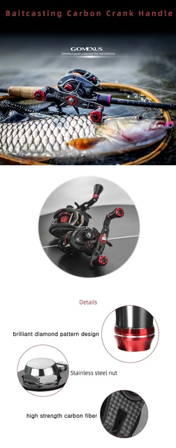 Gomexus Reel Handle Carbon 95mm 105mm Light Game For Shimano