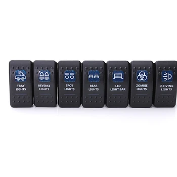

7PCS Car Boat ARB Carling Style Dual LED Light Rocker Switch SPST ON-OFF 12/24V
