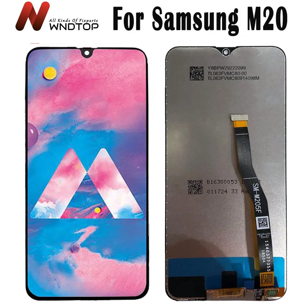 ЖК-экран Amoled для Samsung Galaxy M20 6 3 '' сенсорный экран с дигитайзером в сборе