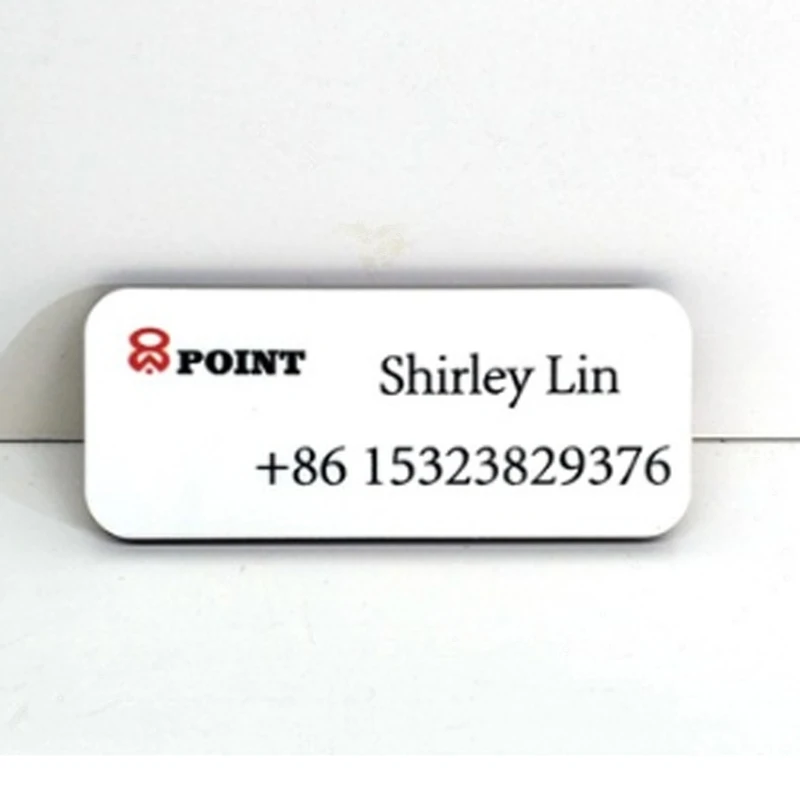 10Pcs Sublimation Blanks Magnetic Name Badge Holder Identification Reuseable Magnetic Holder for Heat Transfer
