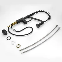 โมเดิร์นทองเหลืองขัดเงานิกเกิลก๊อกน้ำห้องครัวดึงเดี่ยวหมุนอ่างล้างจาน Tap 9013SN 6