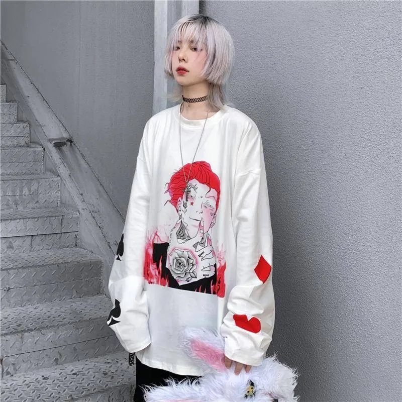 Охотник х Охотник хизока футболка для мужчин/женщин футболки с принтом Harajuku футболка уличная топы Осенняя футболка с длинным рукавом для девочек