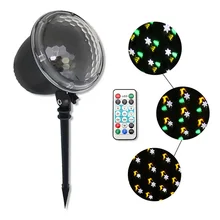 1 шт. Рождественский проектор Звездные Огни наружное украшение сада душ праздник газон лампа водонепроницаемый статический мерцание ЕС штекер