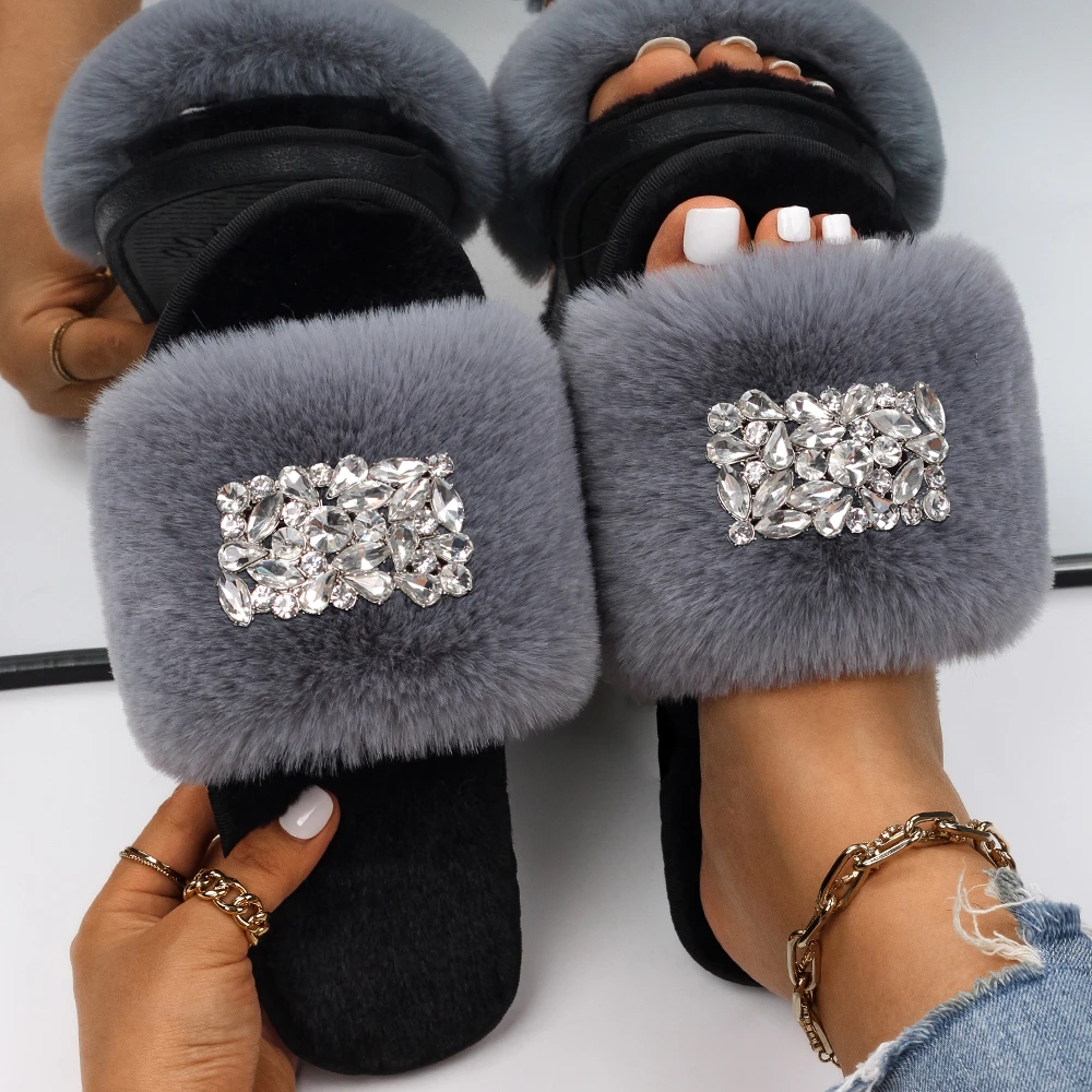 Fluffy slides in store Clearance