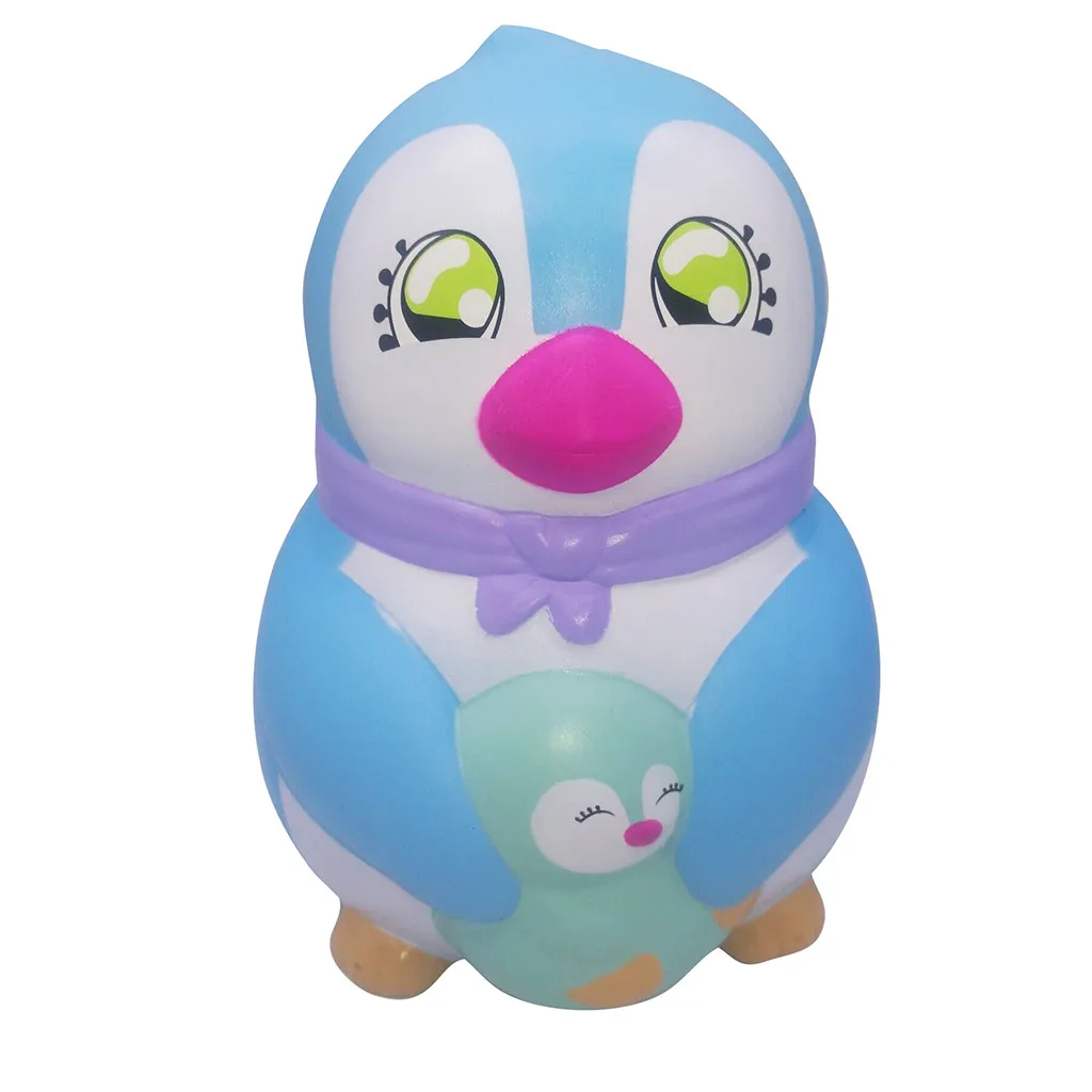 

New Huge Adorable Penguin Mother and Child Slow Rising Kids Fun Stress Reliever Toy Play around Cartoon squeeze toy L102