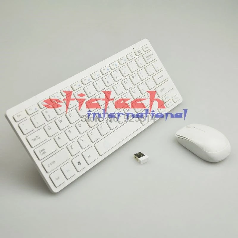 또는 100pcs 2.4G 무선 키보드 광학 마우스 + 키보드 보호 커버 콤보 키트 데스크탑 PC 안드로이드 스마트 tv용