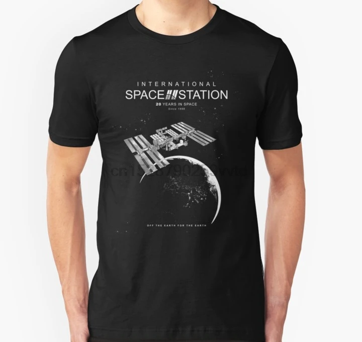 

Men tshirt ISS International Space Station NSA ESA Soyuz Space Shuttle Astronomy Science Unisex T Shirt women T-Shirt tees top