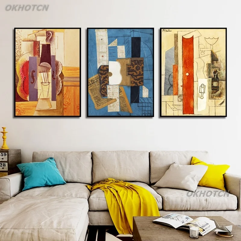 

Modular Wall Art Picture Living Room Home Decoration Abstract Musical Instrument Nordic Style Canvas Painting Posters And Prints