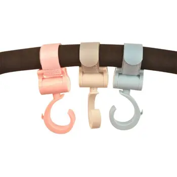 

2 Pcs Stroller Hook Baby Cart Accessories 360 Degree Non-slip Big Umbrella Carriage Velcro Hooks