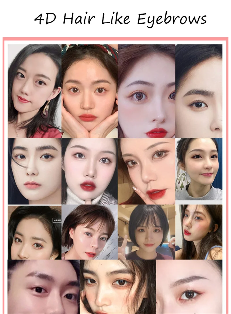 4D Hair Like Eyebrows Makeup Waterproof Eyebrow Tattoo Sticker Long Lasting Natural Fake Eyebrow Stickers Cosmetics 10 pairs 1PC