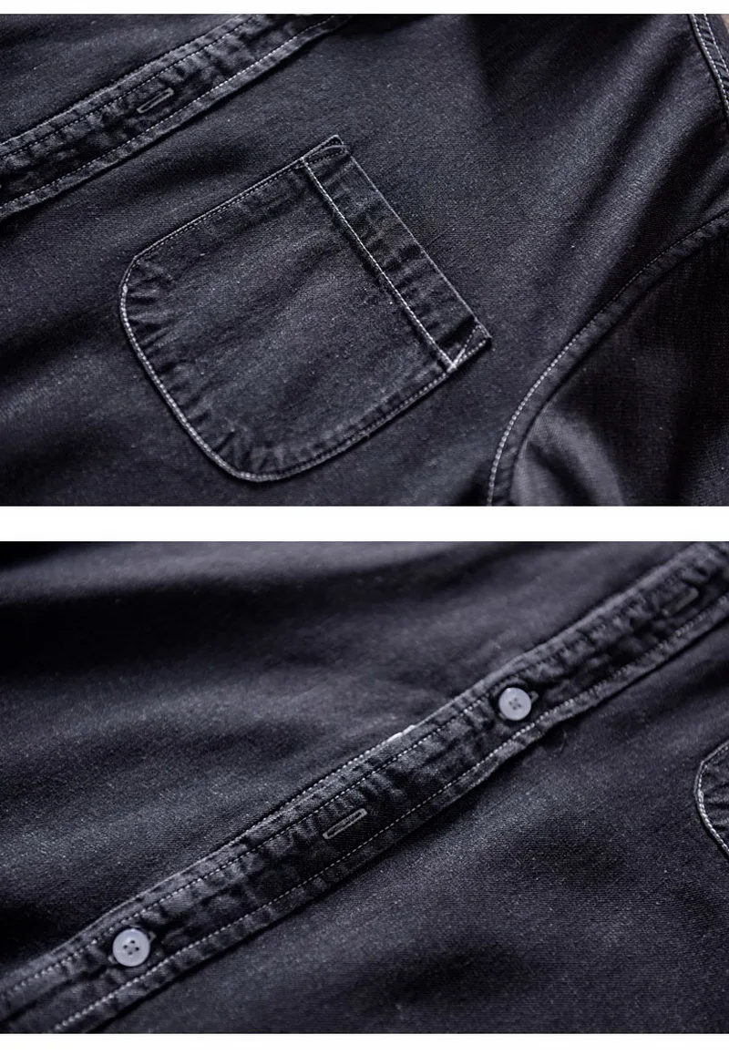 Plus velvet warm winter denim men shirt brand cotton shirts for men long sleeve thickness denim shirt mens fashion chemise