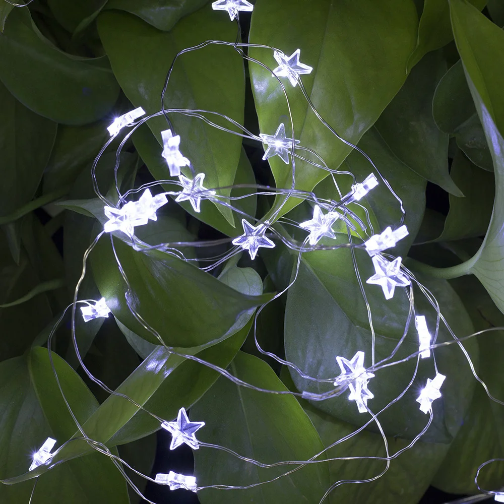 30LED батарея микро рисовый провод медный Фея гирлянды Вечерние огни теплый белый/RGB